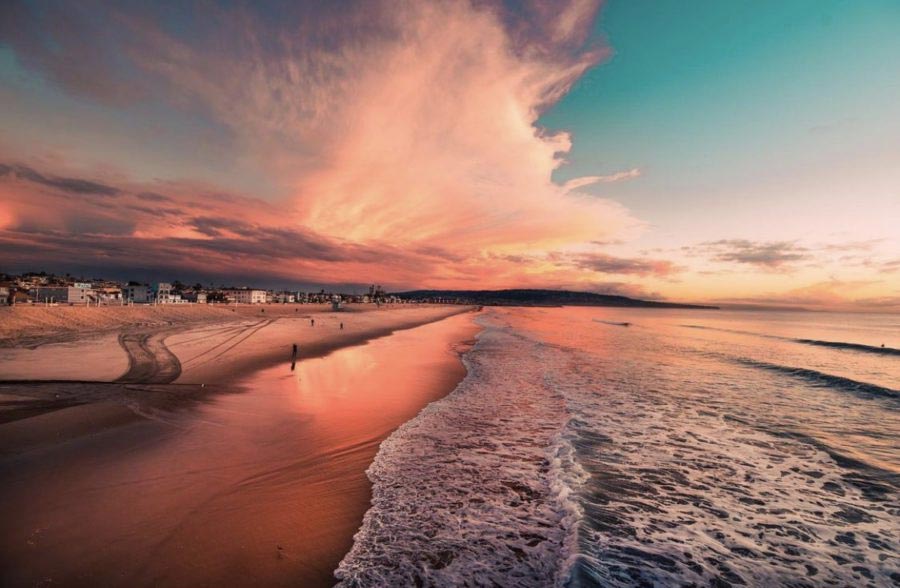 ocean,sunset,california