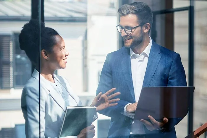 a male and a female mental health experts