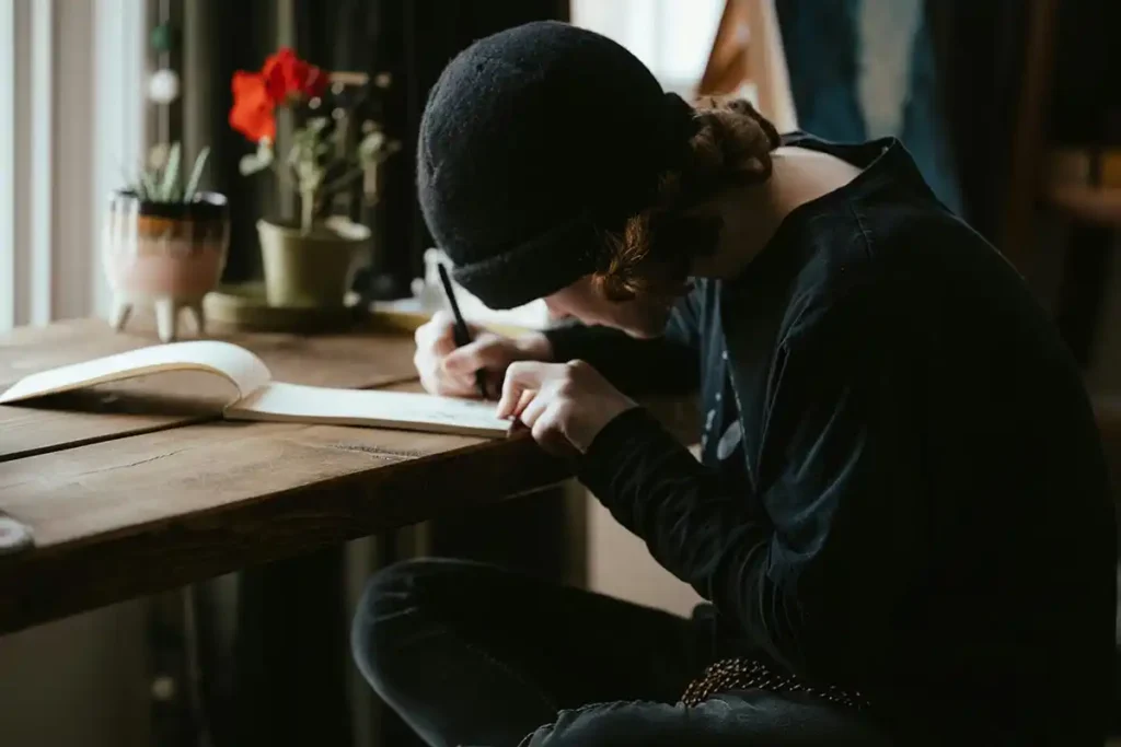 a teenager with depression