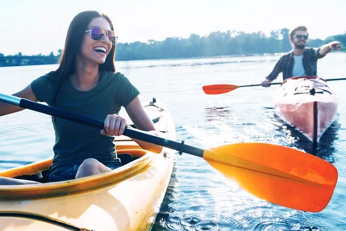 friends kayaking