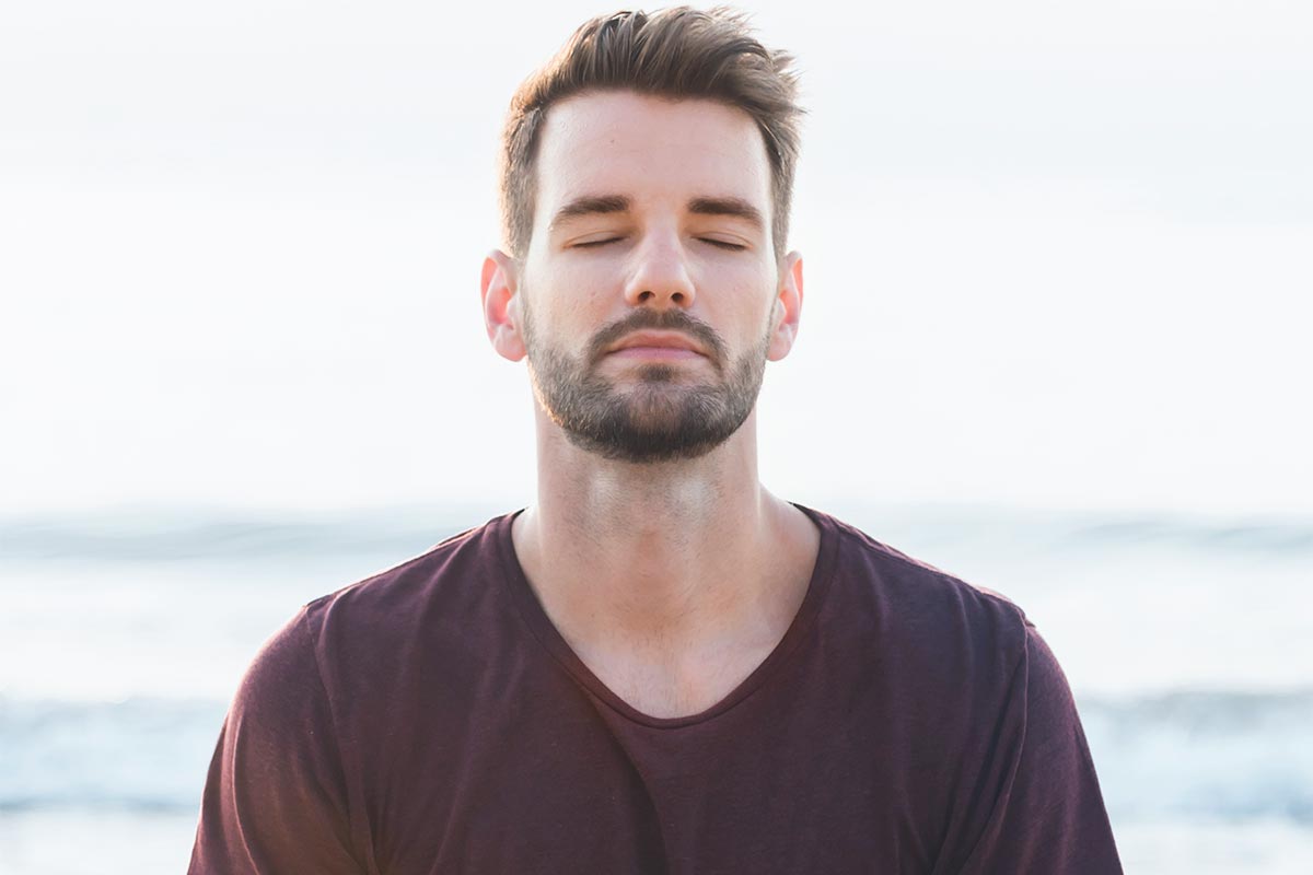 man doing Mindfulness Meditation in mental health treatment center los angeles california