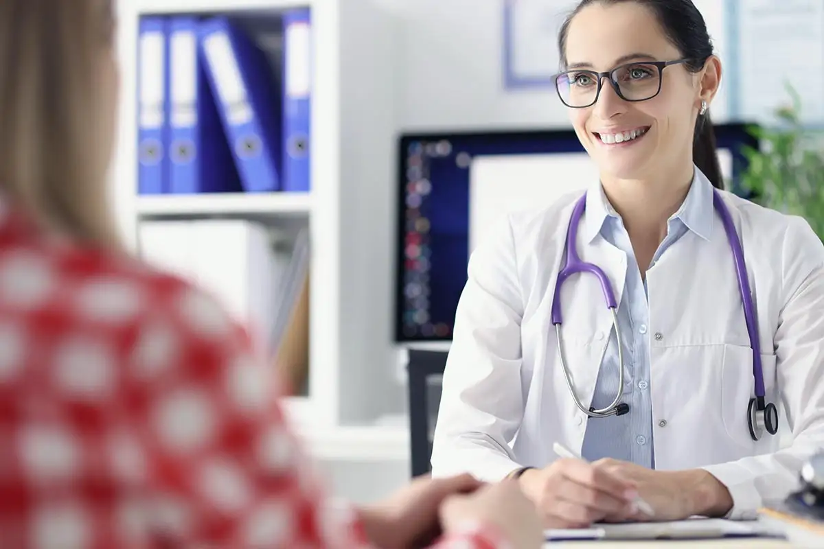 a female client and a compassionate female doctor during a detox program in los angeles california