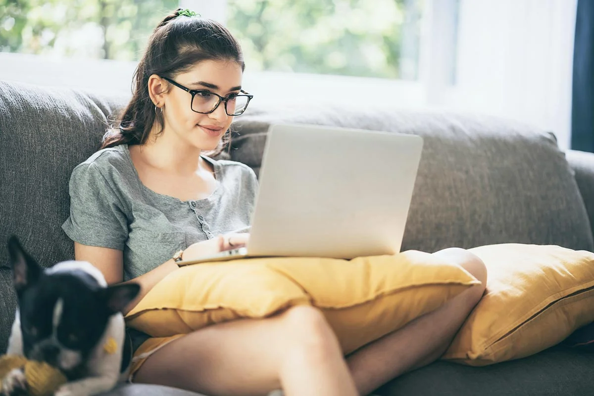 Young woman attending a Virtual IOP in California for Addiction Recovery