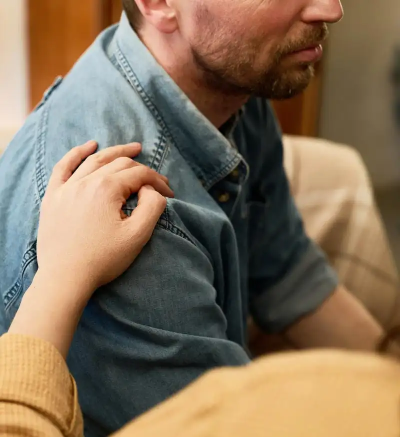 a man during one on one counseling at Southern California