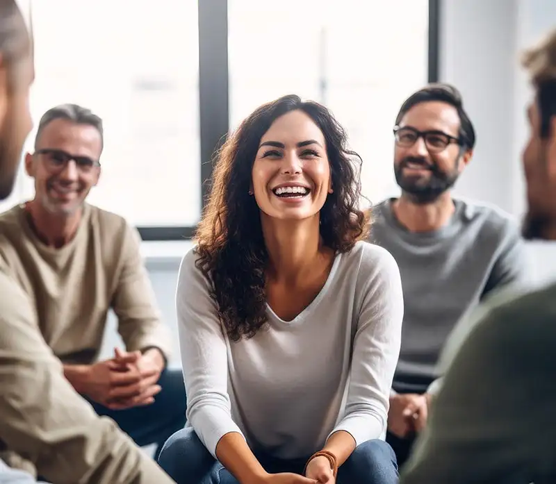 men and a woman during Benzodiazepine addiction treatment in california