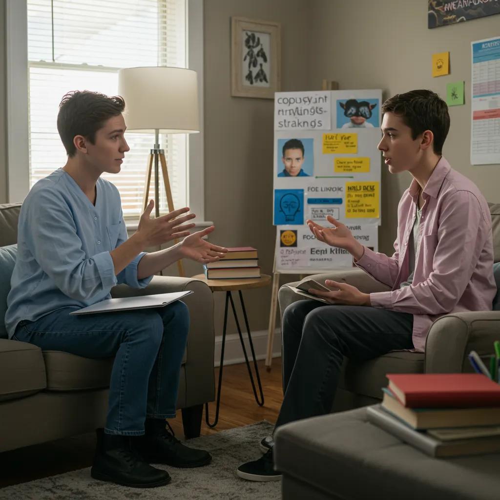 Individual therapy session highlighting core components of adolescent IOP