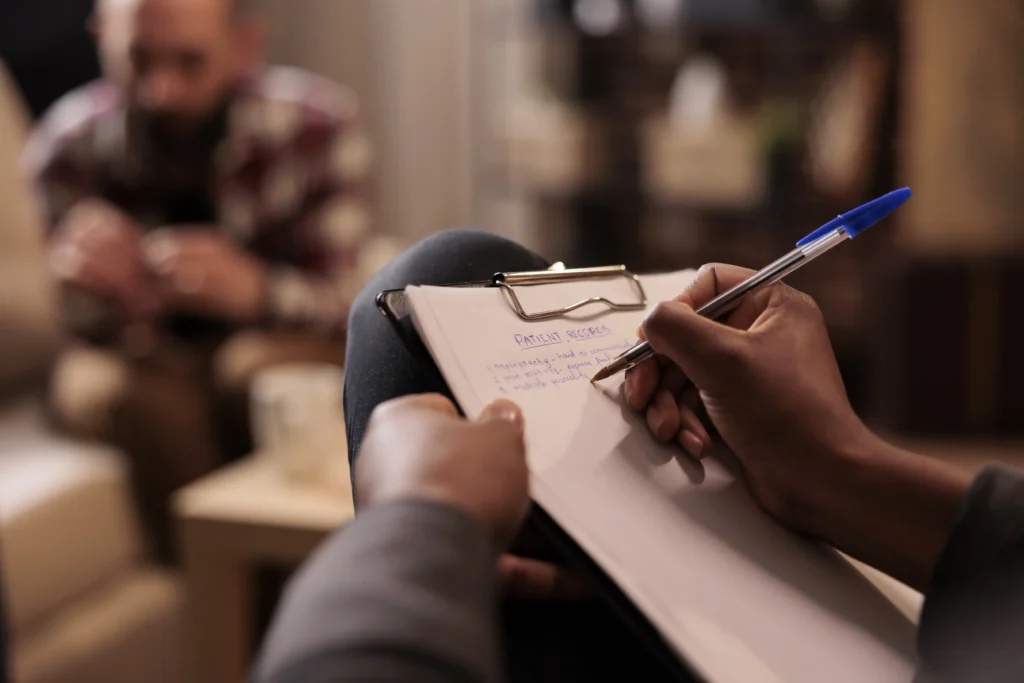 Clinical documentation of evidence-based therapy approaches for mental health recovery.